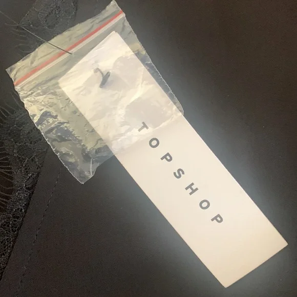 Topshop Mini Dress Size 4 Sheer Black Long Sleeve V-Neck Pleated Tiered NWT! $75 - Picture 11 of 16